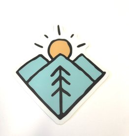 Stickers NW MINIMAL SUN, MOUNTAINS, TREE STICKER