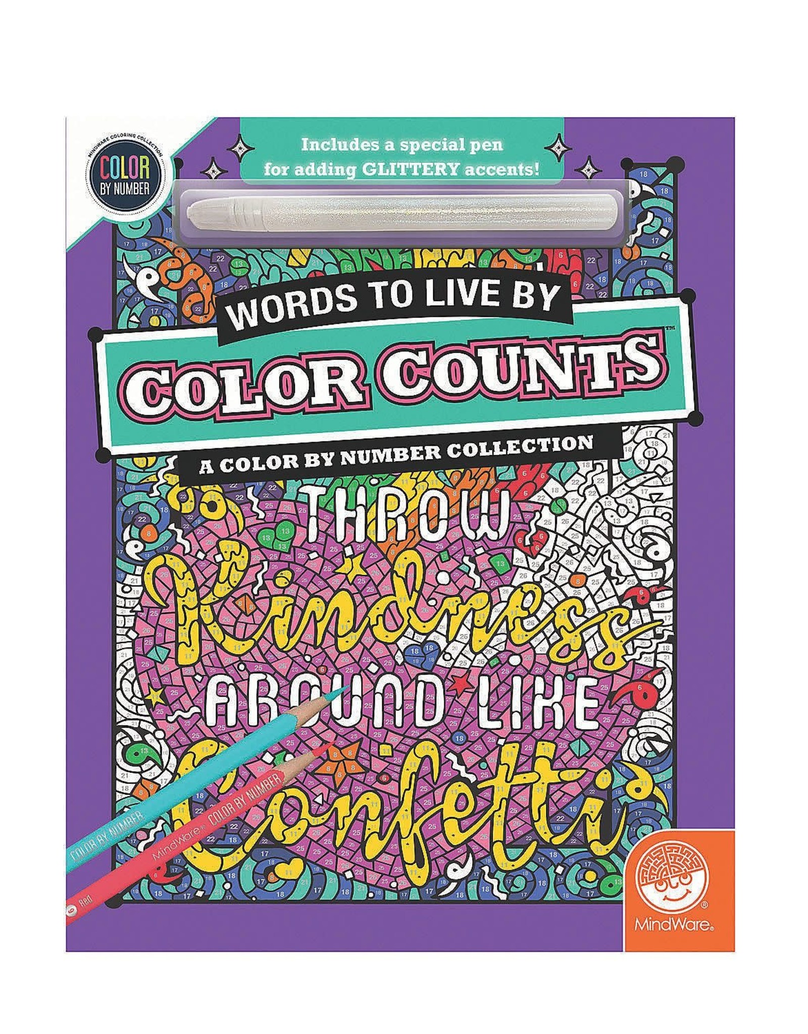 MindWare Glitter Color Counts - Words To Live By