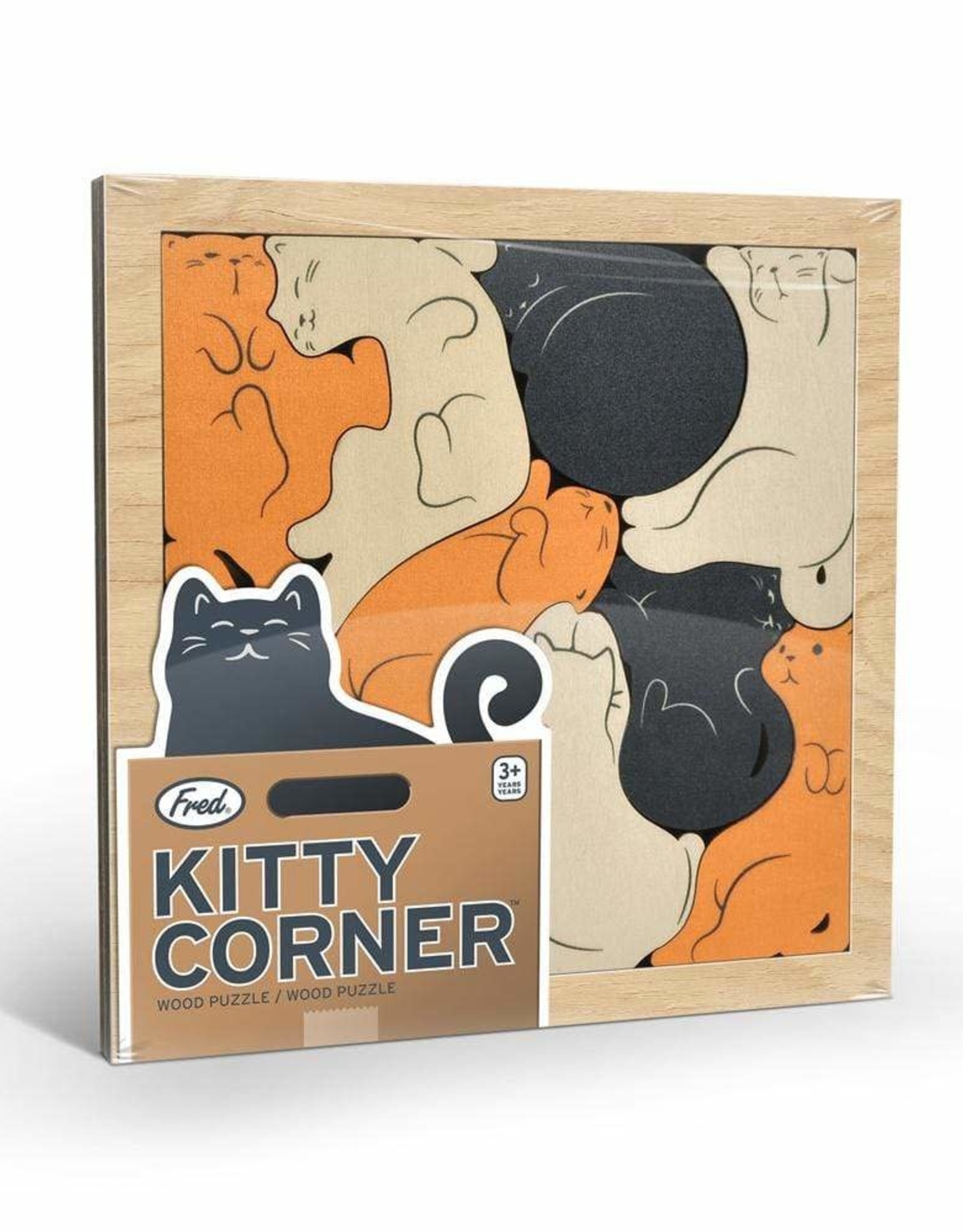 Fred & Friends FRED KITTY CORNER - CAT WOODEN PUZZLE