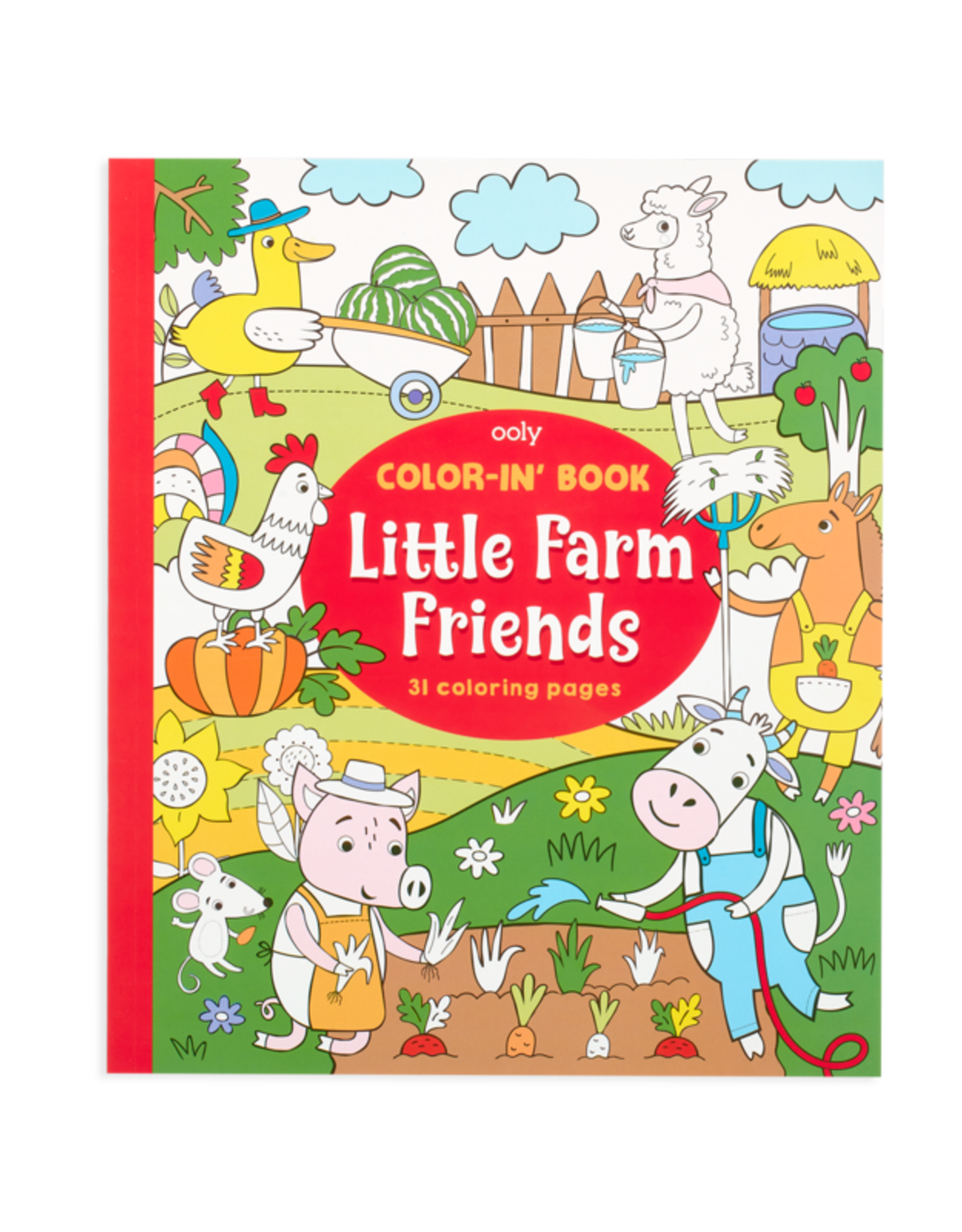 OOLY COLOR-IN' BOOK - LITTLE FARM FRIENDS (8" X 10")