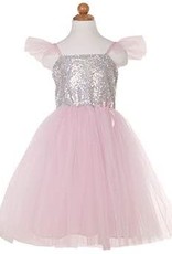 Great Pretenders Sequins Princess Dress, Silver, Size 5-6