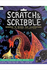 OOLY SCRATCH & SCRIBBLE ART KIT - FANTASTIC DRAGON - 10 PC SET