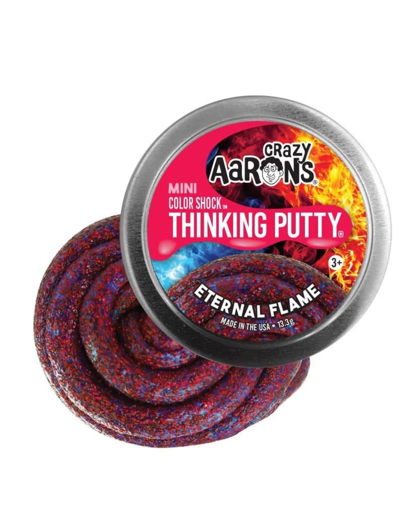 Crazy Aaron's Thinking Putty Crazy Aaron's Mini Tin -  Eternal Flame (Color Shock)