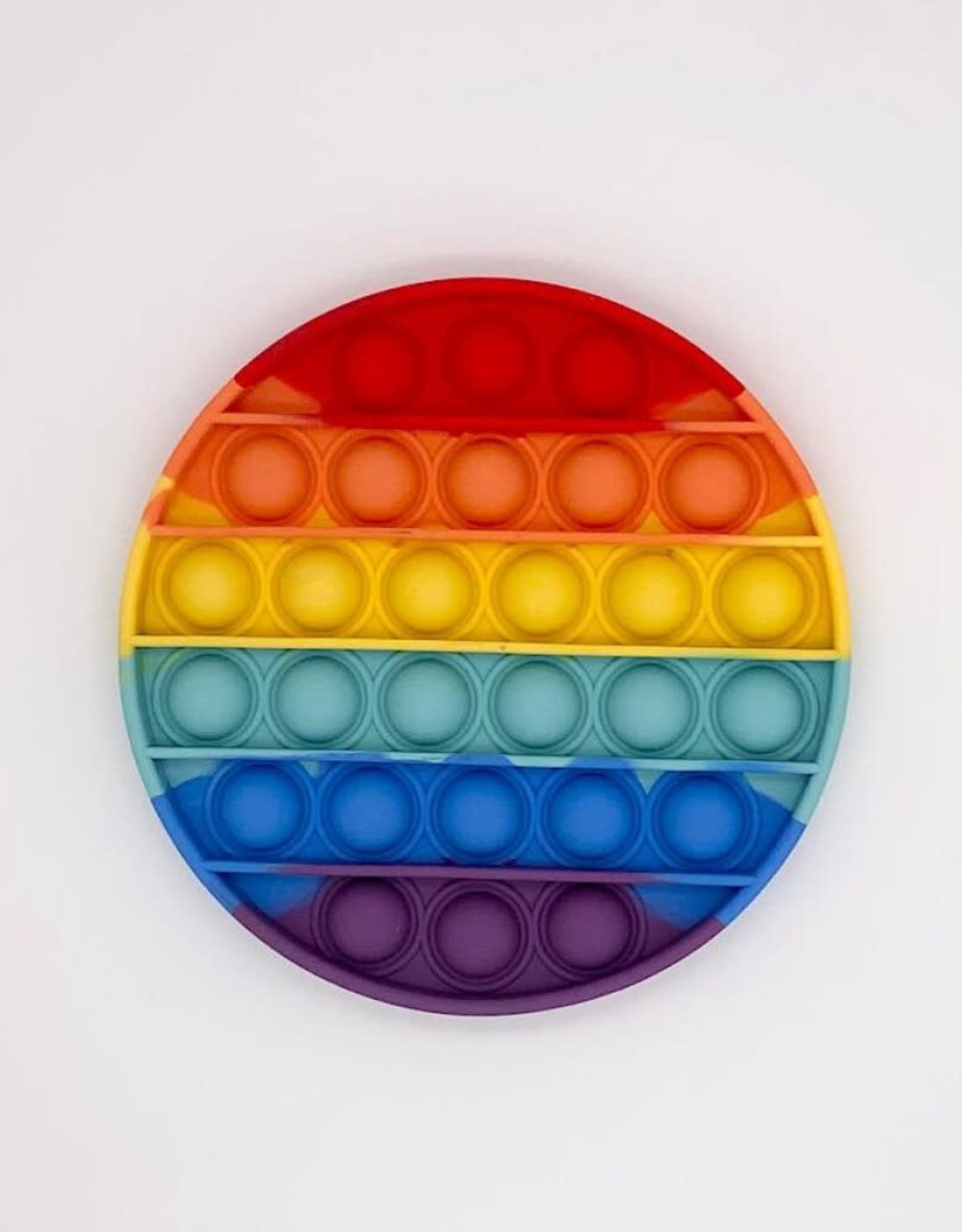 Push 'n' Pop Push Bubble Fidgets Rainbow (Round) - Monkey Mountain