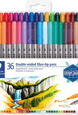 Steadtler Double-ended fibre tip Markers 36 Set