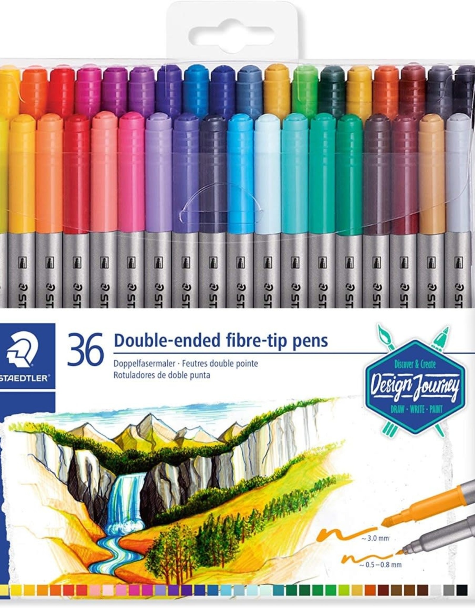 Steadtler Double-ended fibre tip Markers 36 Set