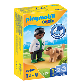 Playmobil 1.2.3. Vet with Dog