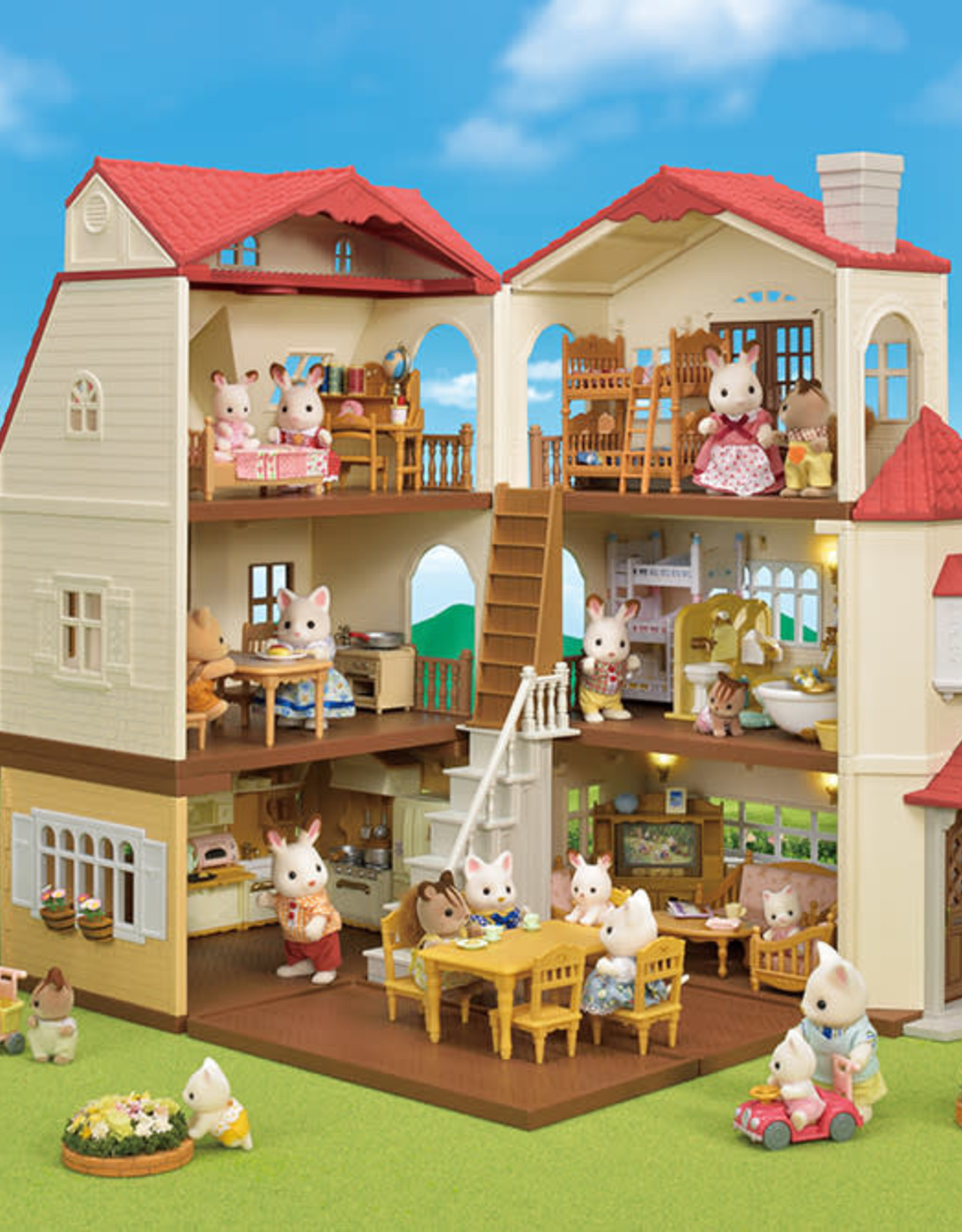 Calico Critters Red Roof Grand Mansion Gift Set *Not available for shipping. Pick up only.