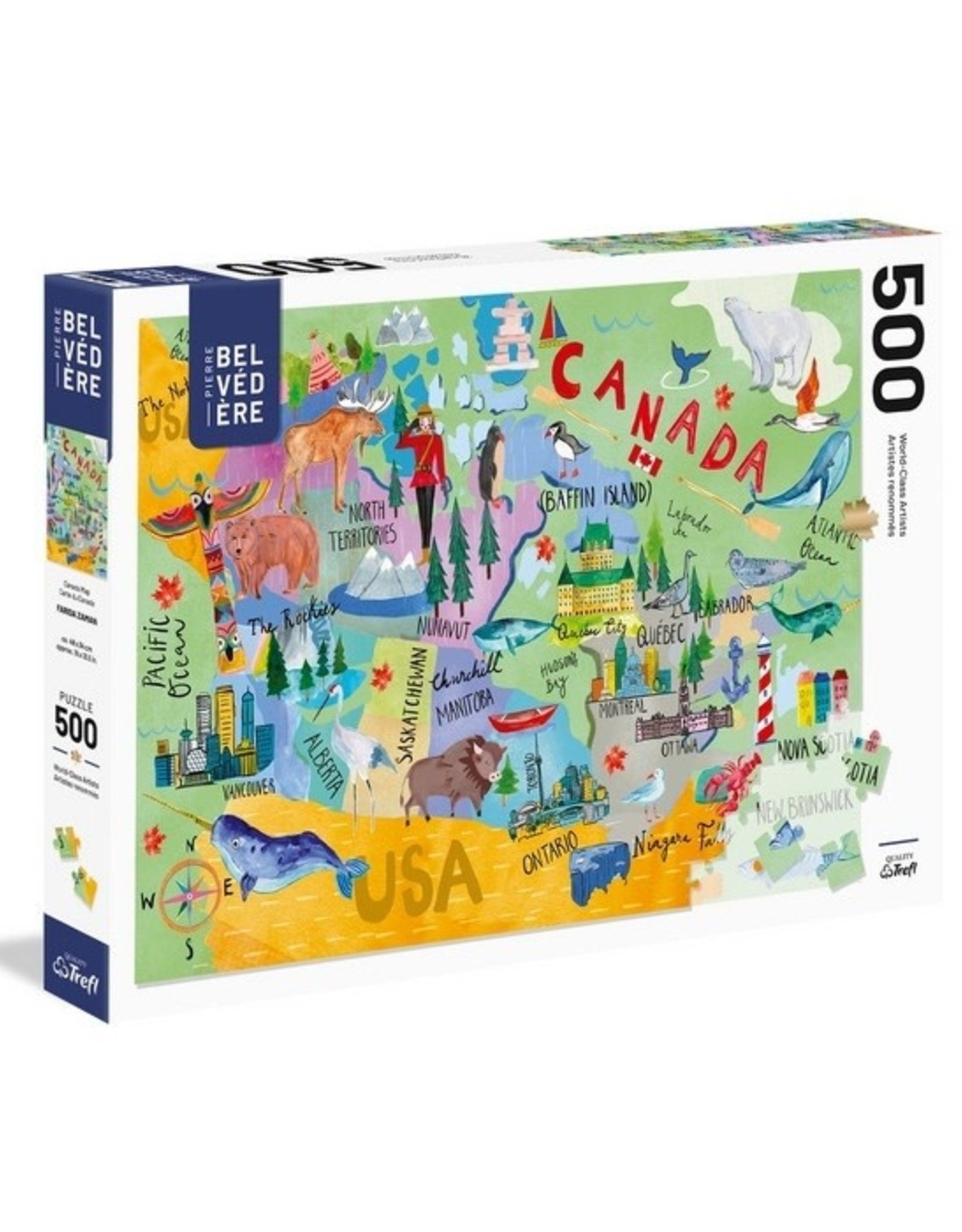 Trefl Canada Map 500pc 650161