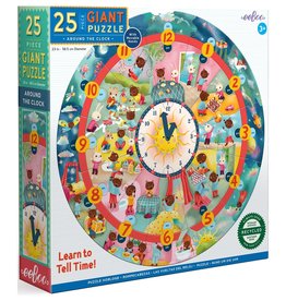 eeBoo AROUND THE CLOCK 25PC GIANT ROUND PUZZLE