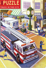 eeBoo FIRE TRUCK IN THE CITY 64 PC PUZZLE