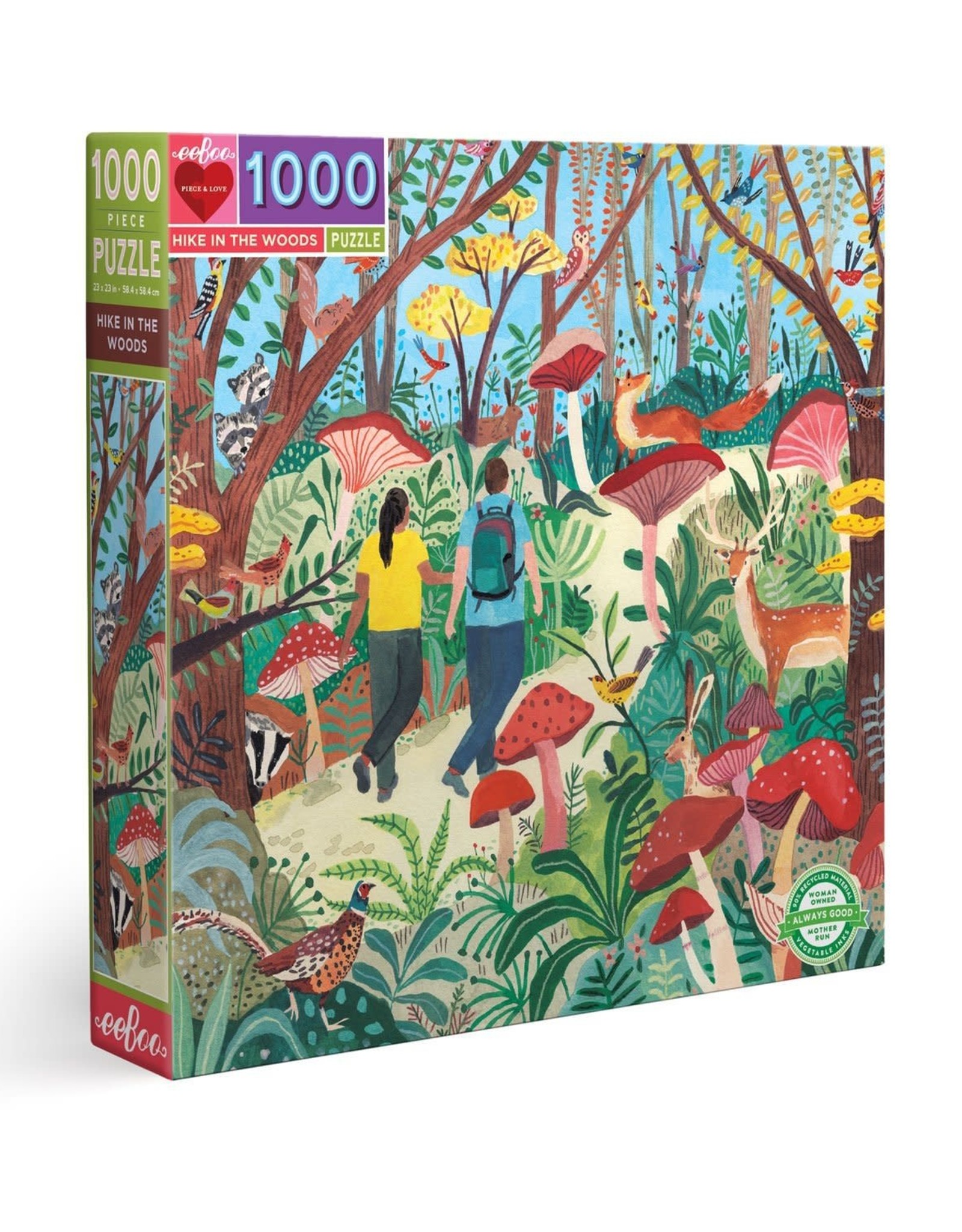 eeBoo HIKE IN THE WOODS 1000PC SQ PUZZLE