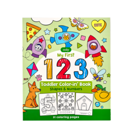 OOLY TODDLER COLOURIN' BOOK - 123 - SHAPES & NUMBERS