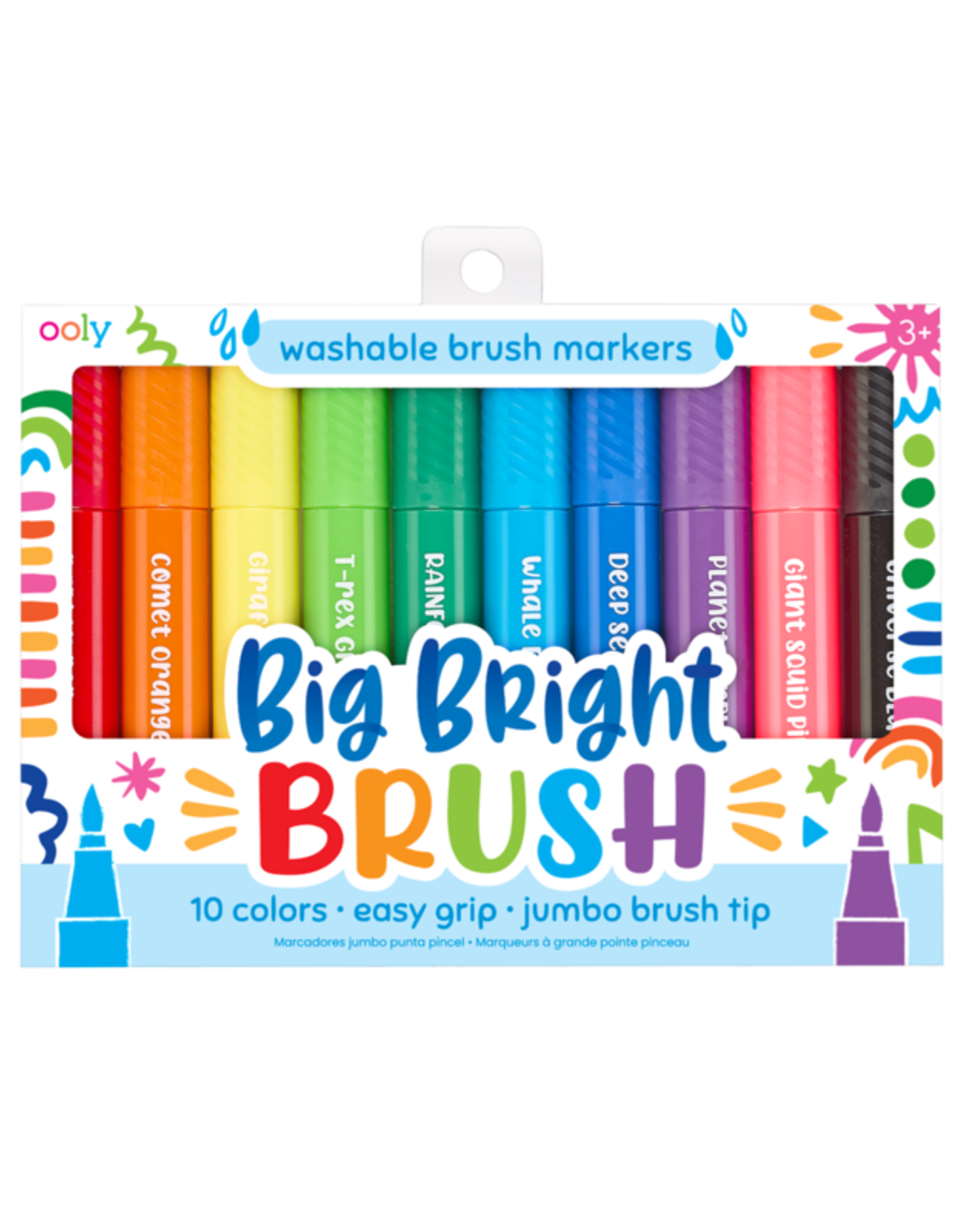 OOLY BIG BRIGHT BRUSH MARKERS - SET OF 10