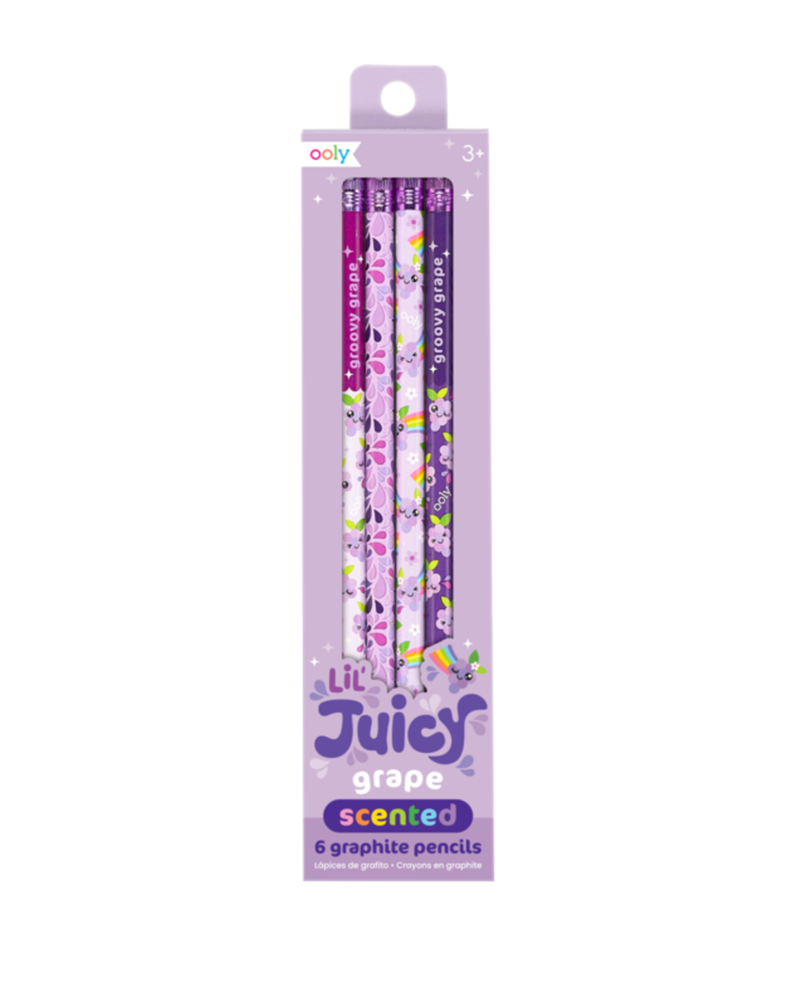 OOLY LIL JUICY SCENTED GRAPHITE PENCILS- GRAPE (SET OF 6)