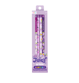 OOLY LIL JUICY SCENTED GRAPHITE PENCILS- GRAPE (SET OF 6)