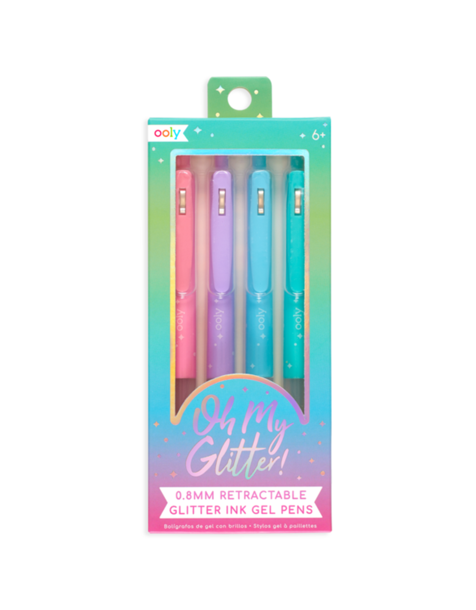 OOLY Oh My Glitter Retractable Glitter Ink Gel Pens Set of 4