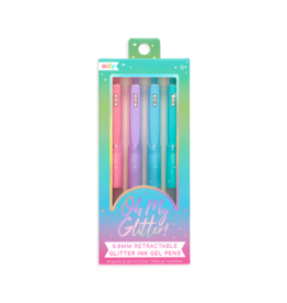 OOLY Oh My Glitter Retractable Glitter Ink Gel Pens Set of 4