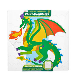 OOLY COLORIFIC CANVAS PAINT BY NUMBER KIT (FANTASTIC DRAGON)