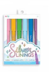 OOLY SILVER LININGS OUTLINE MARKERS - SET OF 6
