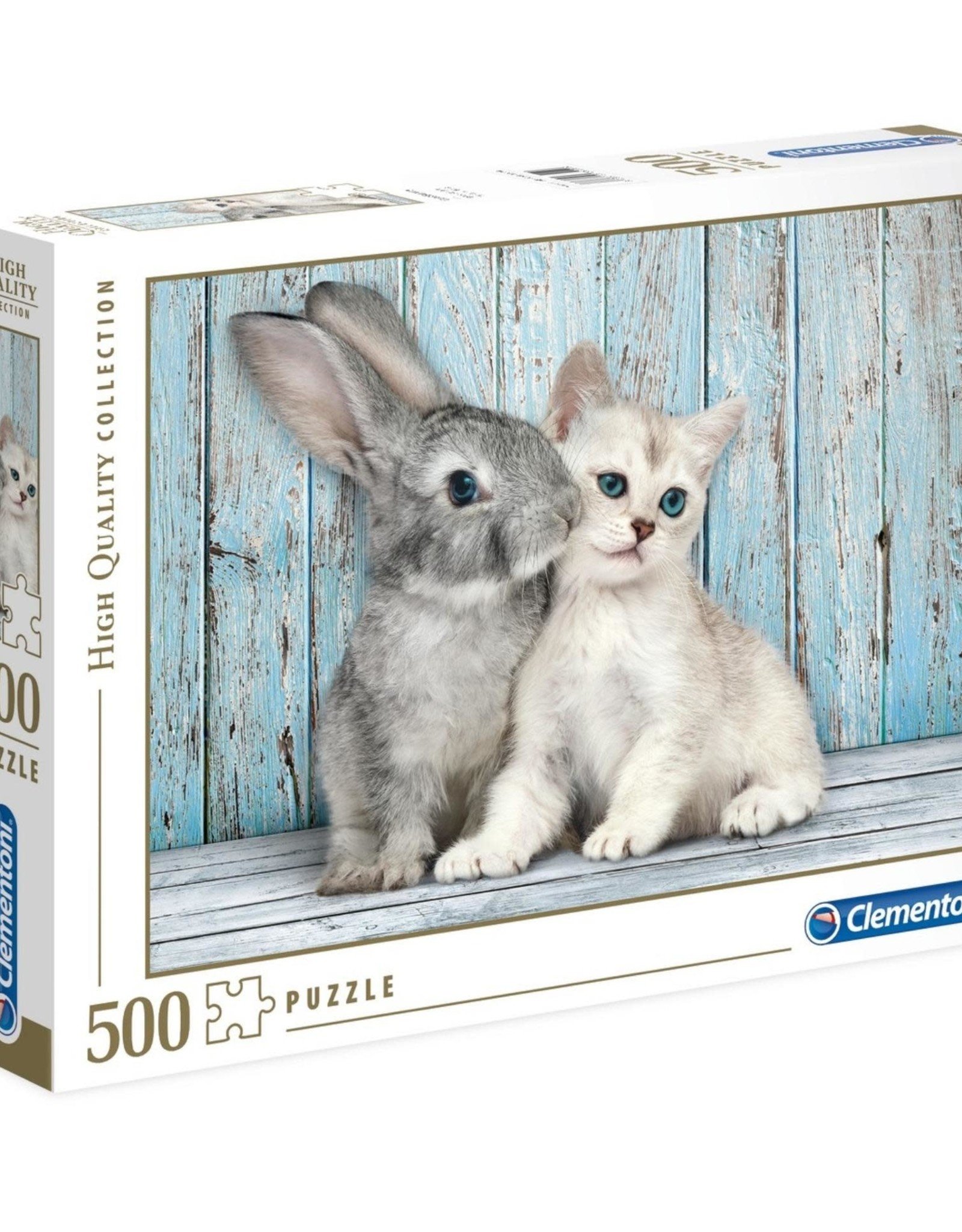 Clementoni 500PC HQC -CAT & BUNNY