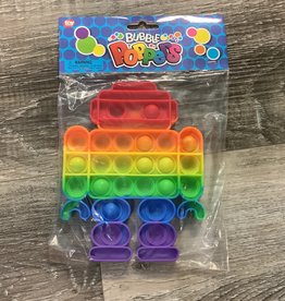 Bubble Poppers 6.25" Rainbow Robot