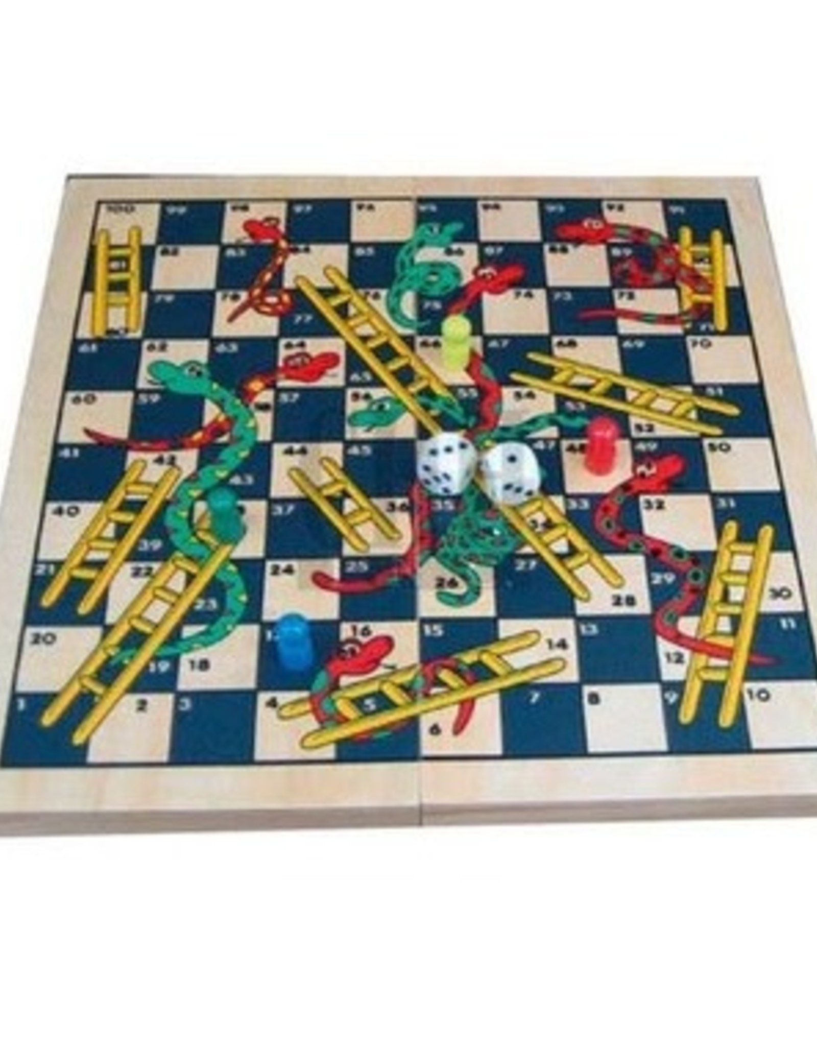 CHH Games Snakes and Ladders-Folding Wood Board