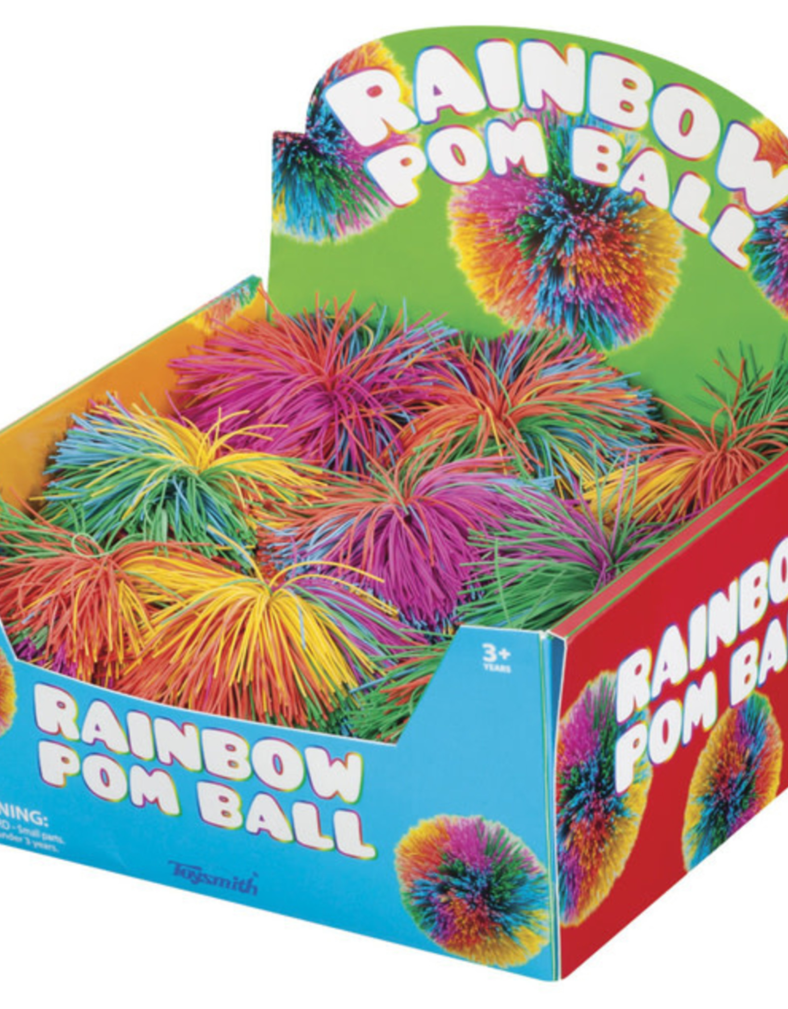 Toysmith Rainbow Pom Pom Ball