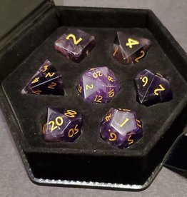 Fifteen4Two Ventures Dice - 7pc Gemstone Polyhedral - Amethyst