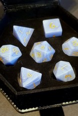 7 pcs Gemstone Polyhedral - Blue Agate