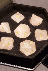 Fifteen4Two Ventures Dice - 7pc Gemstone Polyhedral - Rose Quartz