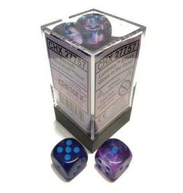 Chessex Dice - 12D6 Nebula Nocturnal/Blue Luminary (Glow)