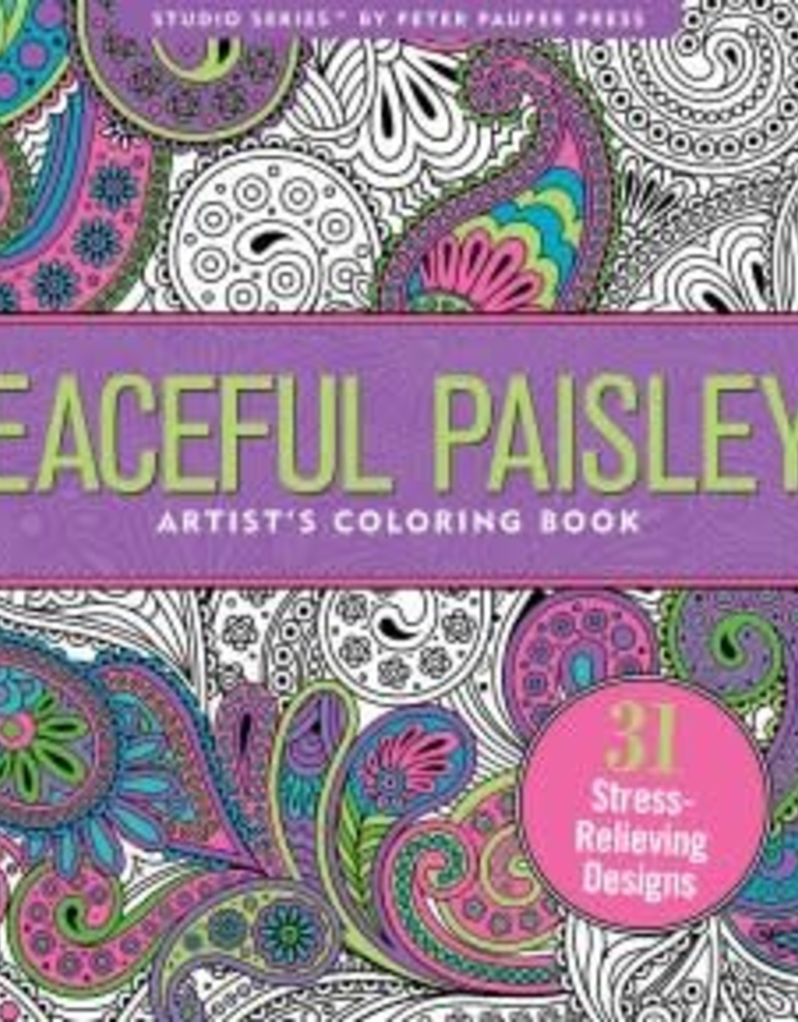 Peter Pauper Press Peaceful Paisleys Coloring Book