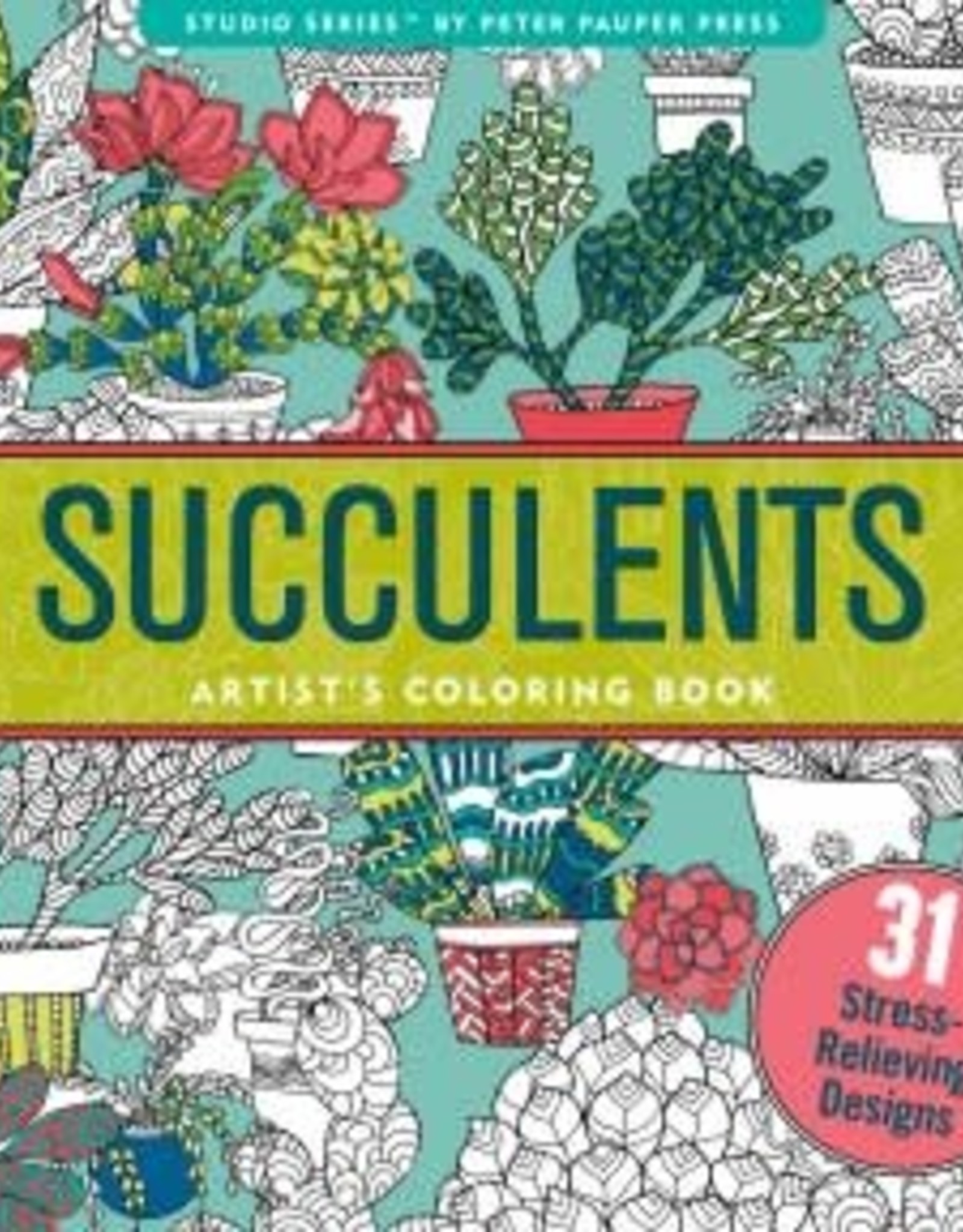 Peter Pauper Press Succulents Coloring Book