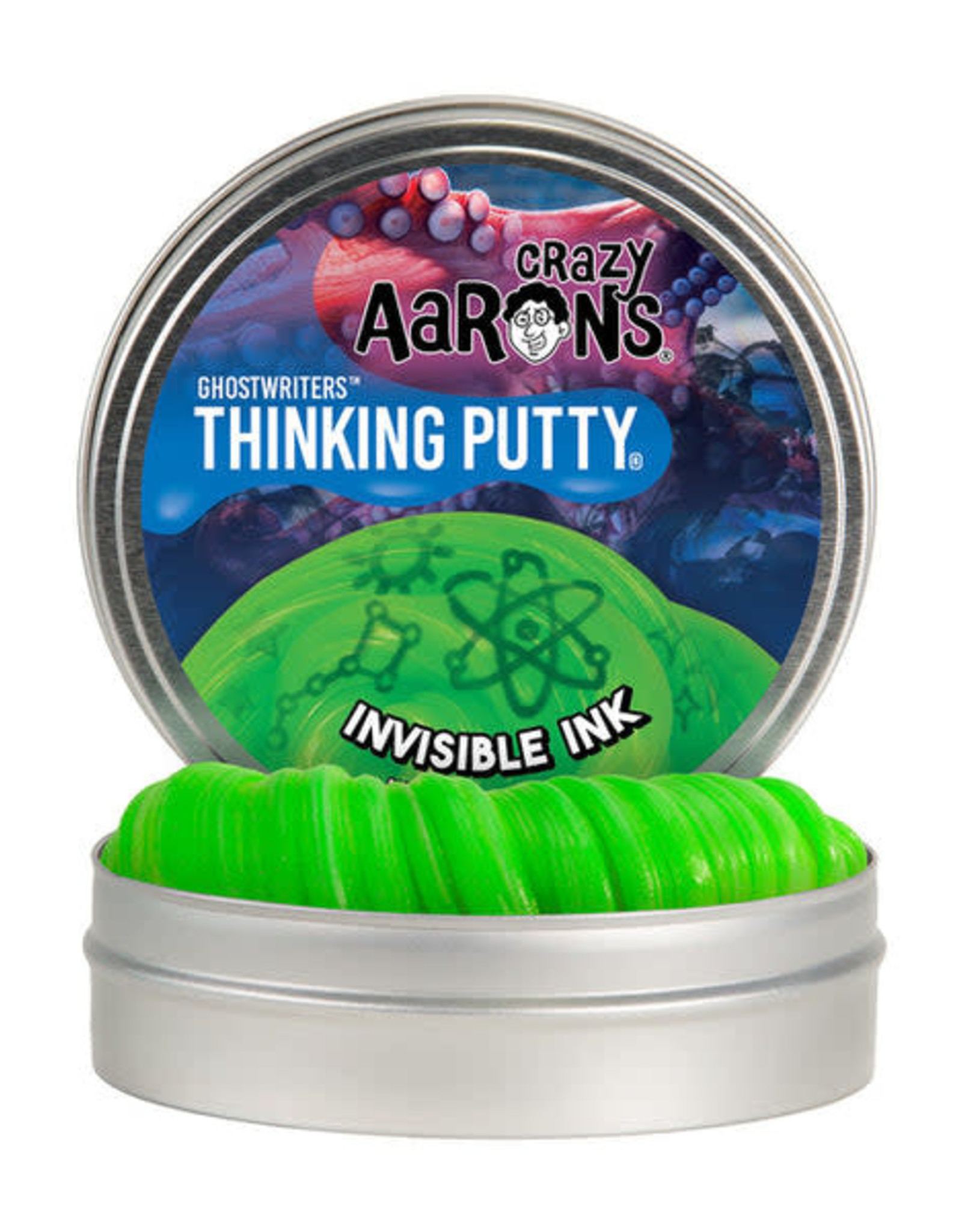 Crazy Aaron's Thinking Putty Crazy Aaron's Ghostwriters putty 4" Tins Invisible Ink