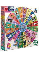 eeBoo DOGS OF THE WORLD 500 ROUND PUZZLE