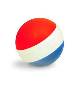 Zibbers Rubber Hi Bounce Ball (Red/White/Blue)