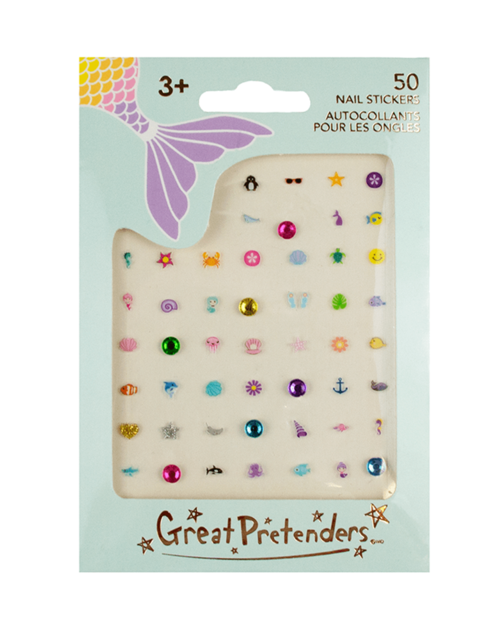 Great Pretenders Mermaid Nail Stickers, 50pcs