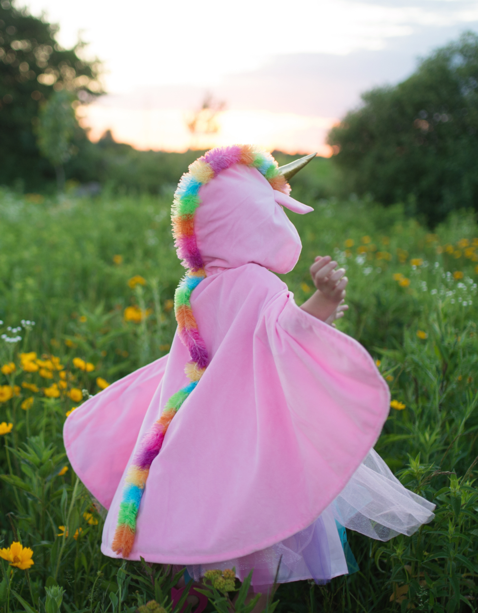 Great Pretenders Unicorn Cape, Pink, Size 5-6