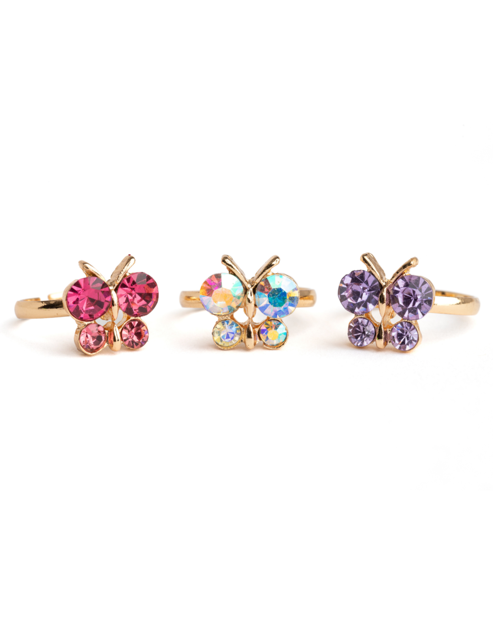 Great Pretenders Boutique Butterﬂy Gem Ring Set, 3pcs