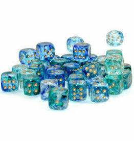 Chessex Dice - 36D6 Nebula  Oceanic/Gold Luminary