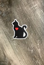 Stickers NW RED HEART CAT | STICKER