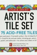 Peter Pauper Press ARTIST'S TILE SET/ WHITE
