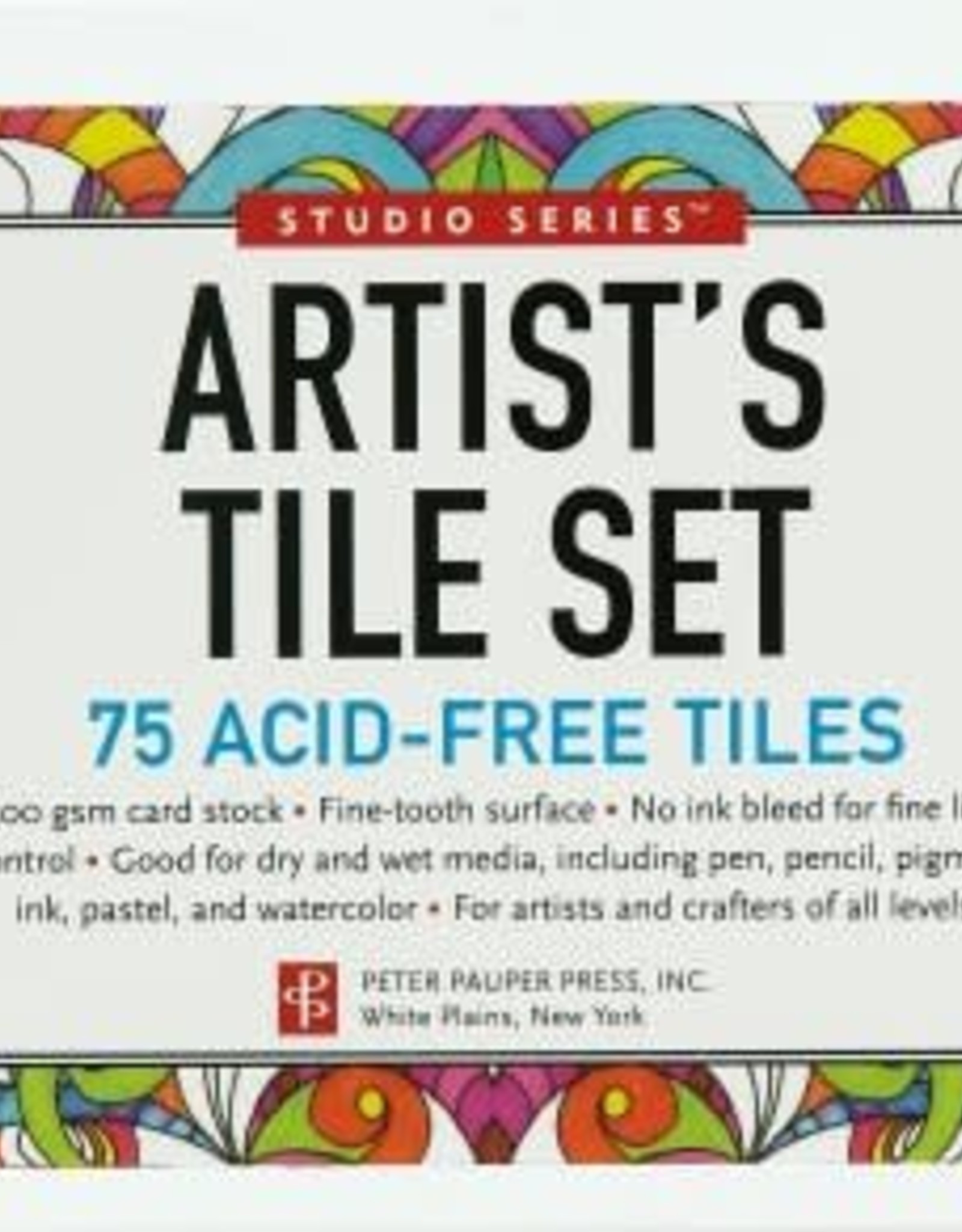 Peter Pauper Press ARTIST'S TILE SET/ WHITE