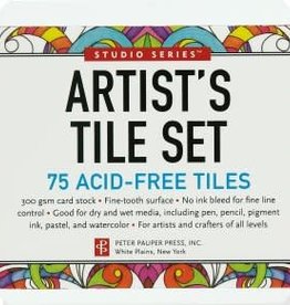 Peter Pauper Press ARTIST'S TILE SET/ WHITE