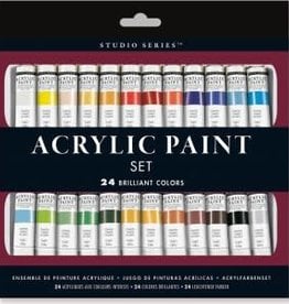 Peter Pauper Press STUDIO SERIES ACRYLIC PAINT SET (24 COLORS)