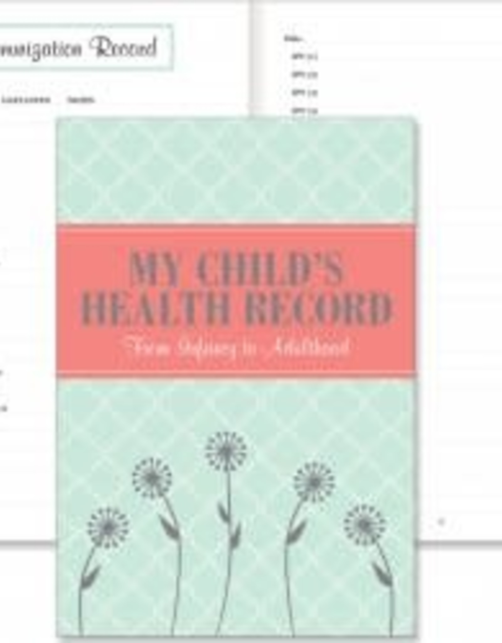 Peter Pauper Press MY CHILD'S HEALTH RECORD