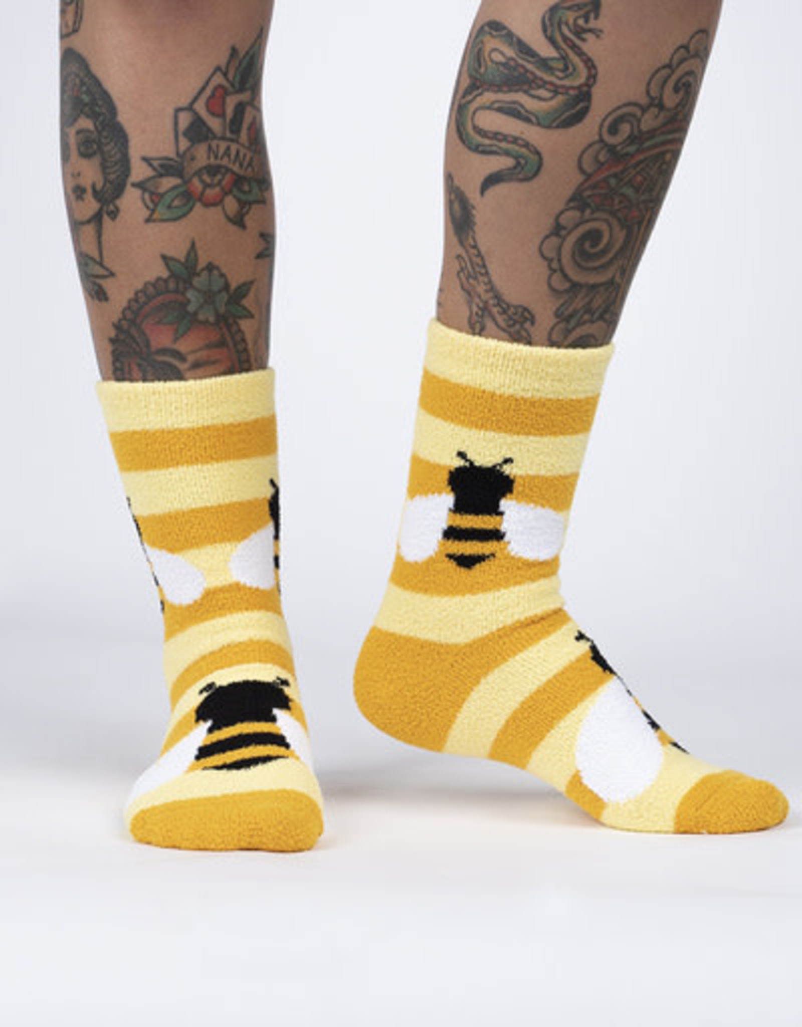 Sock It To Me Slipper Sock- Bee Cozy