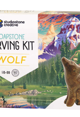 Studiostone Creative WOLF SOAPSTONE CARVING KITS Age 8+
