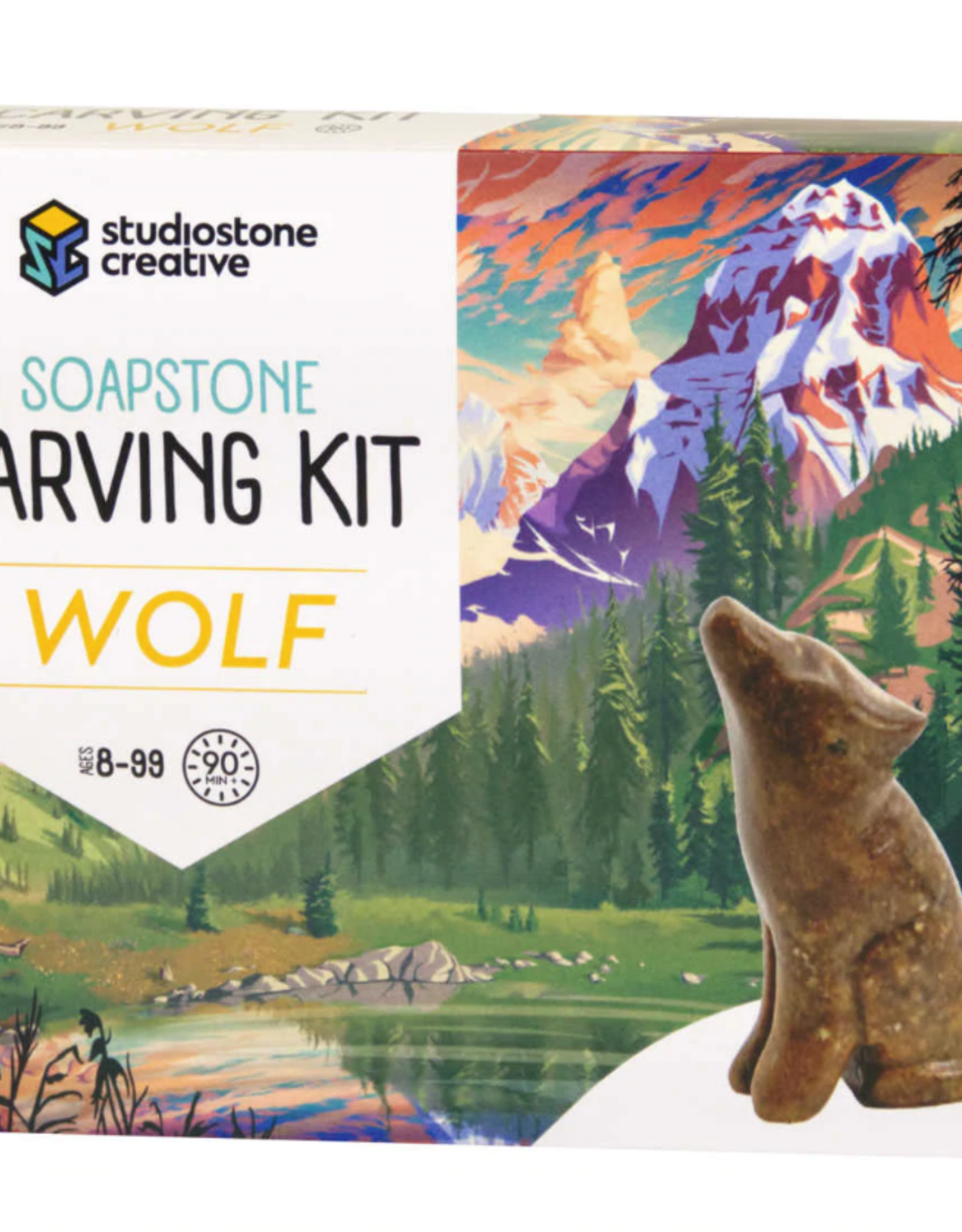 Studiostone Creative WOLF SOAPSTONE CARVING KIT Age 8+